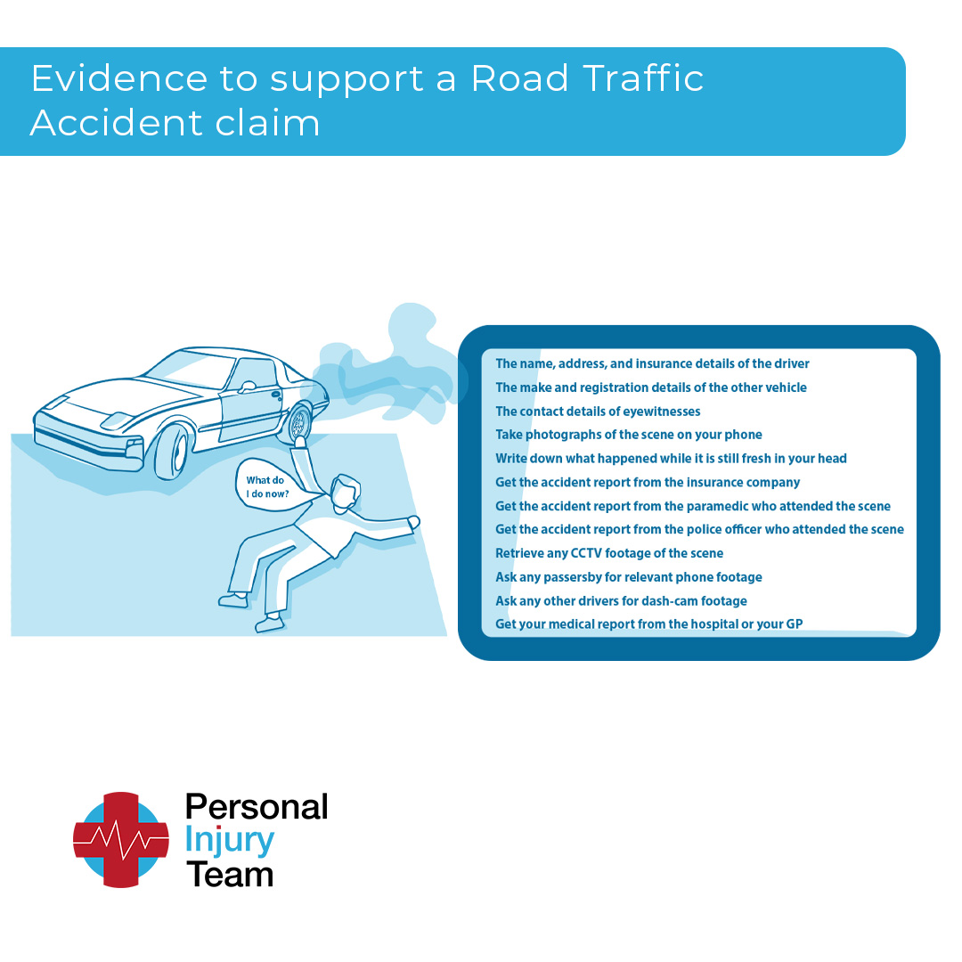 Evidence to support a Road Traffic Accident claim